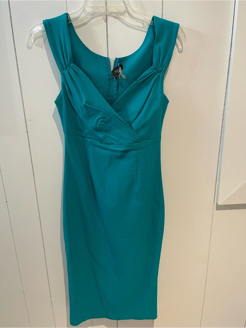 RockSteady Teal Sleeveless Sheath Dress